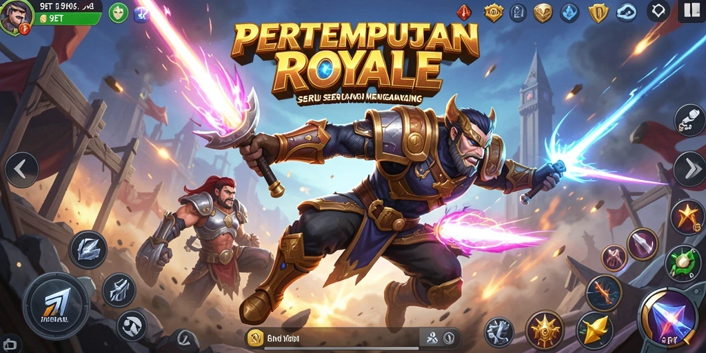 Tampilan gameplay 9ET dengan aksi pertempuran Battle Royale yang seru.