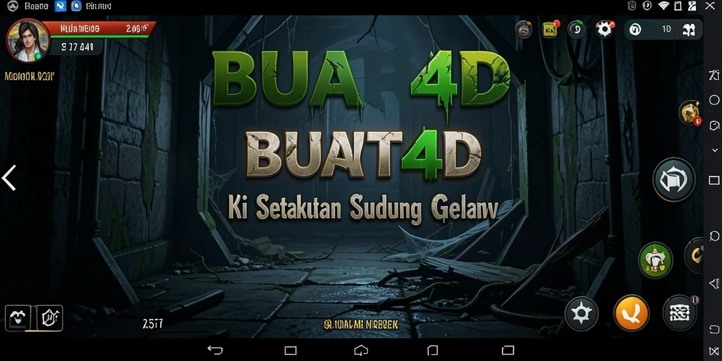 Screenshot gameplay BUAH4D menampilkan suasana menyeramkan dan mencekam.