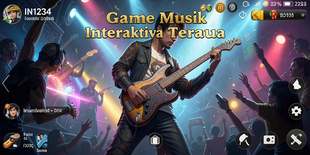 Tangkapan layar utama IN1234 menampilkan gameplay seru dan interaktif.