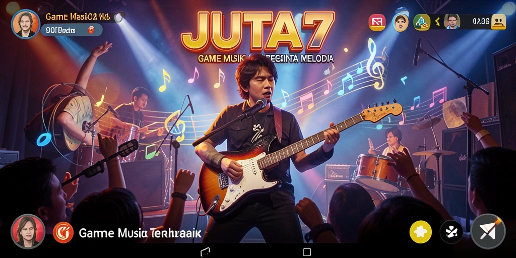 Screenshot menunjukkan pemain asyik menikmati permainan musik di JUTA7.