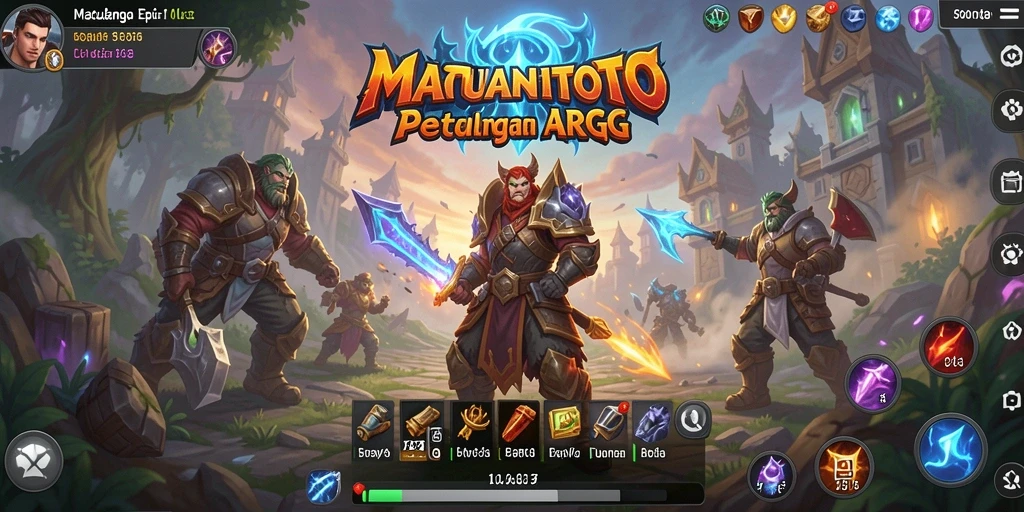 Tampilan epic dari gameplay ARPG di MACANTOTO.