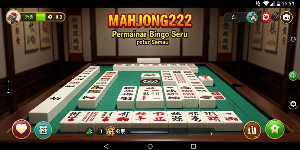 Tampilan gameplay seru dari MAHJONG222 membuat setiap sesi Bingo menarik.