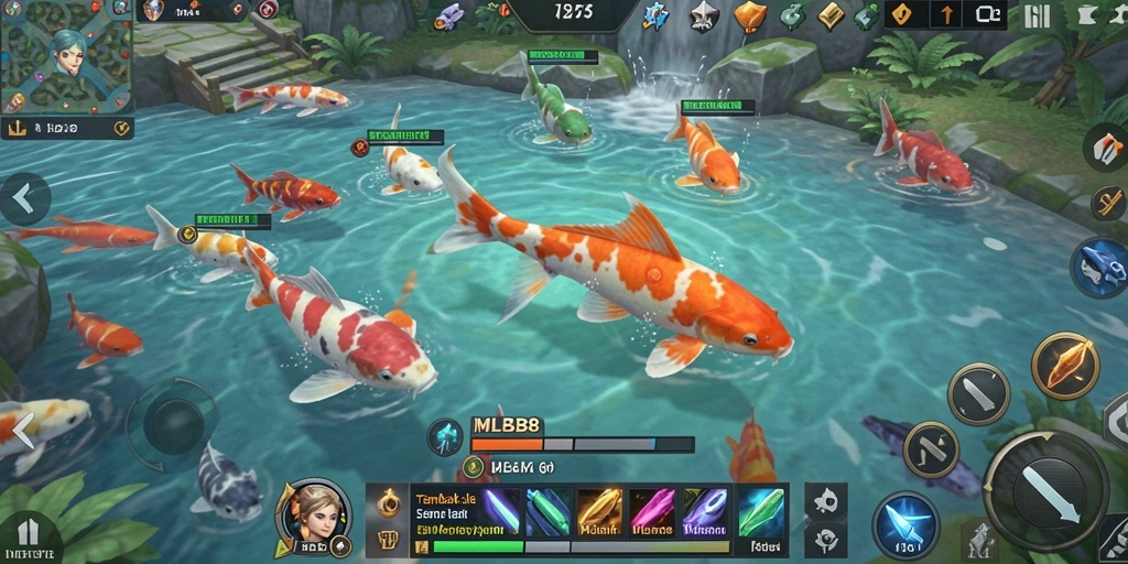 Screenshot MLBB8 menampilkan gameplay tembak ikan yang seru dan menantang.