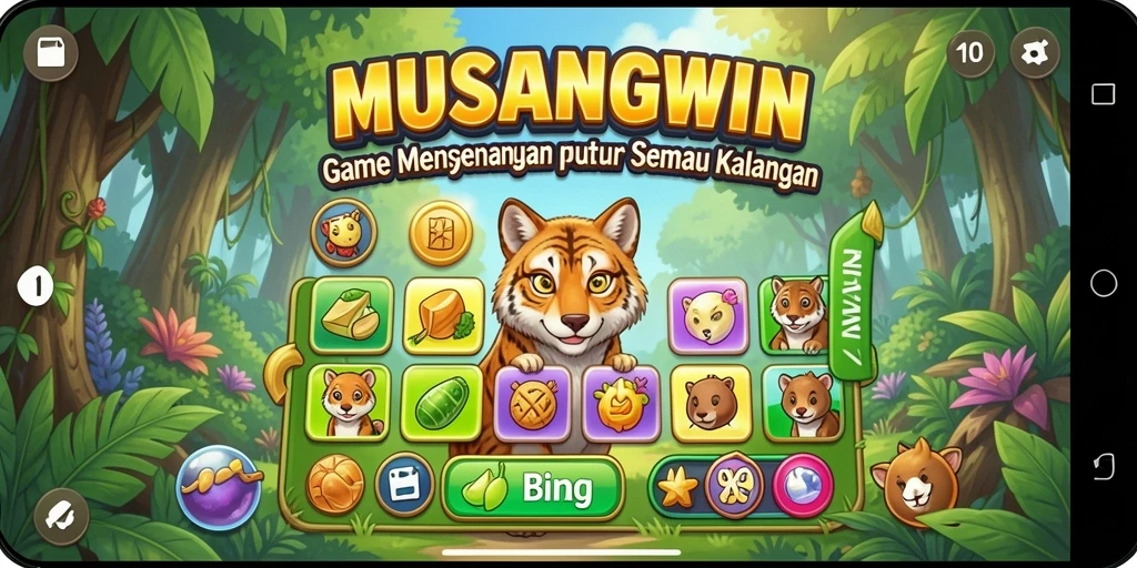 Tampilan gameplay seru dari MUSANGWIN saat bermain Bingo.