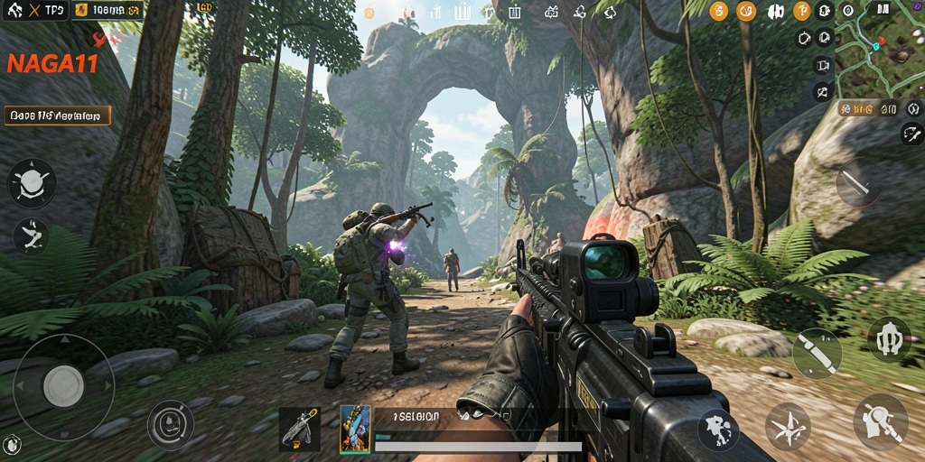 Tampilan gameplay NAGA11 yang seru dan penuh aksi.