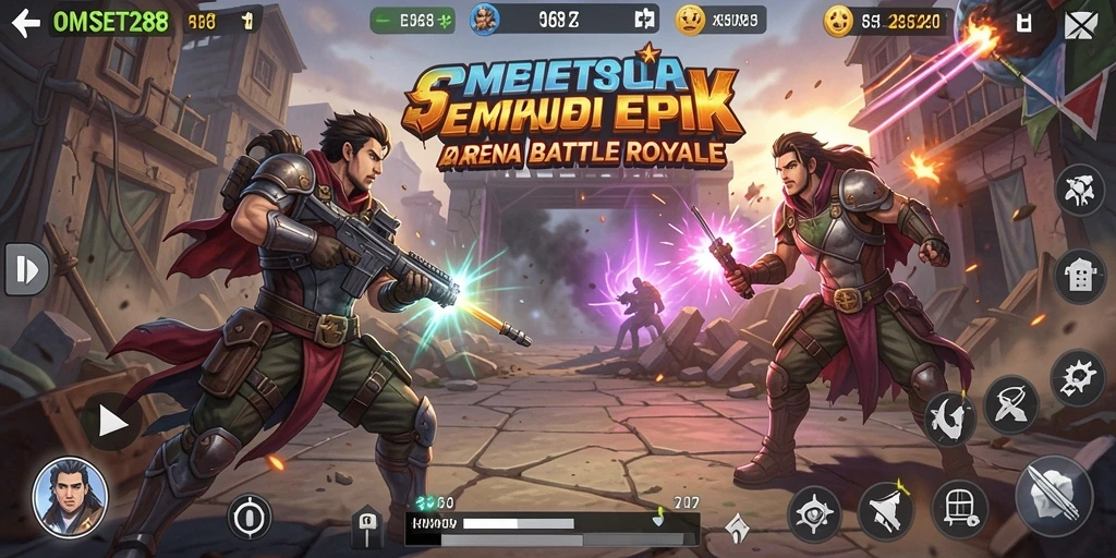 Screenshot menampilkan aksi pertempuran mendebarkan di OMSET288.