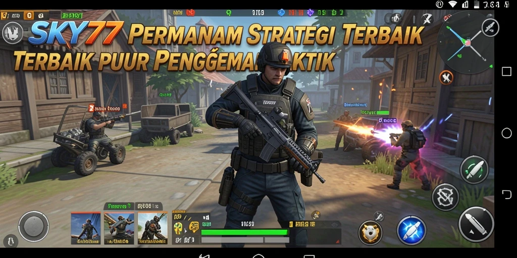 Screenshot menunjukkan momen mendebarkan dalam permainan strategi SKY77.