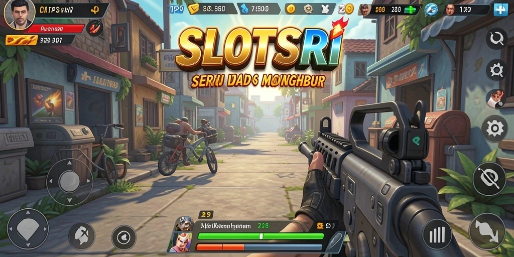 Tampilan screenshot SLOTSRI menampilkan aksi gameplay TPS yang seru.