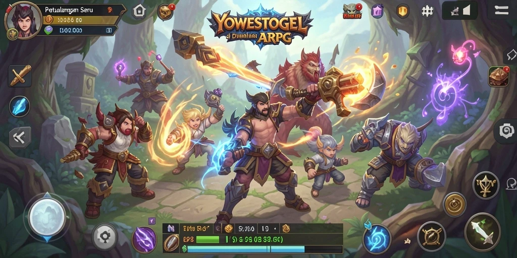 Tampilan gameplay YOWESTOGEL yang menampilkan aksi seru dan karakter menarik.